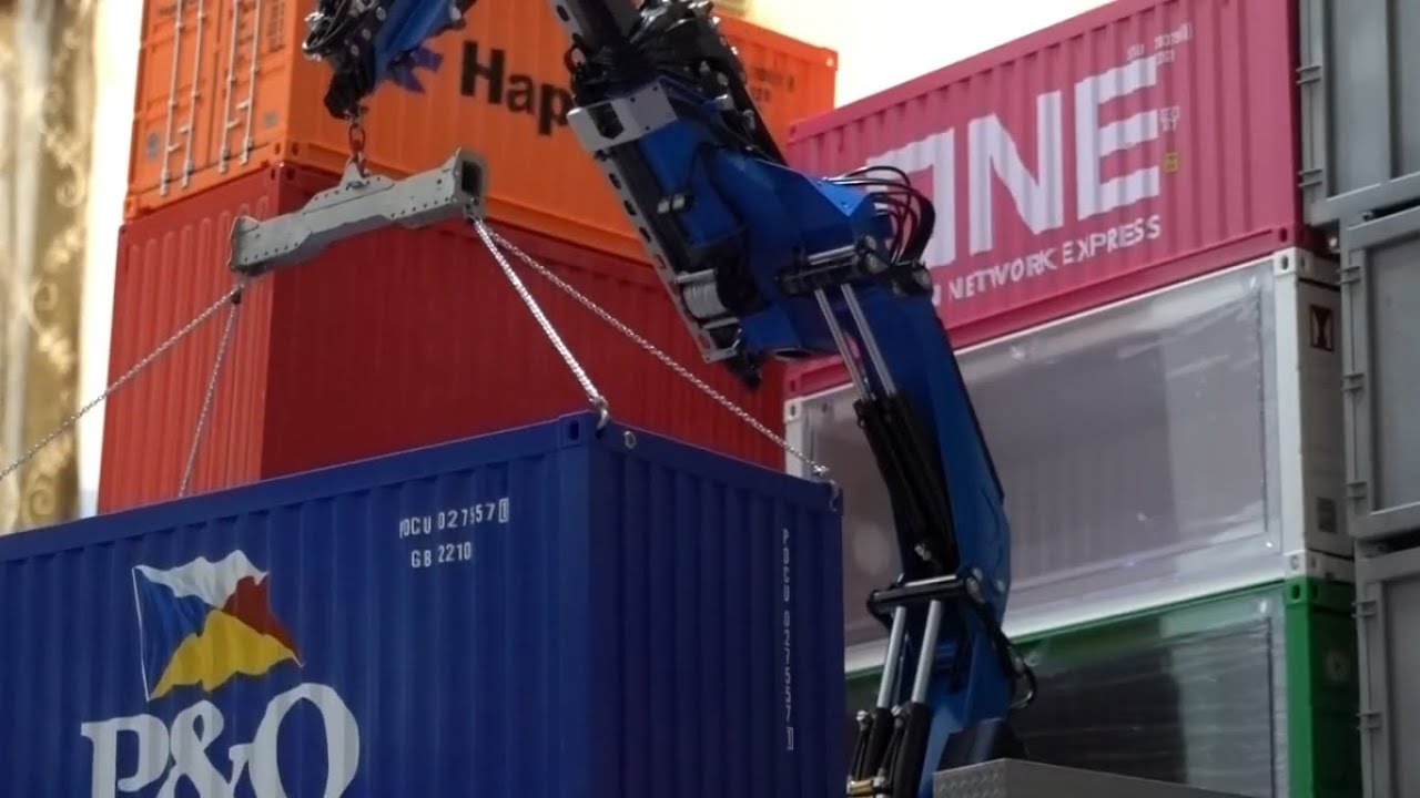 RC F1650吊掛貨櫃+6軸子車+770S（crane lifting container + ６axles OVB BALLASTTRAILER）