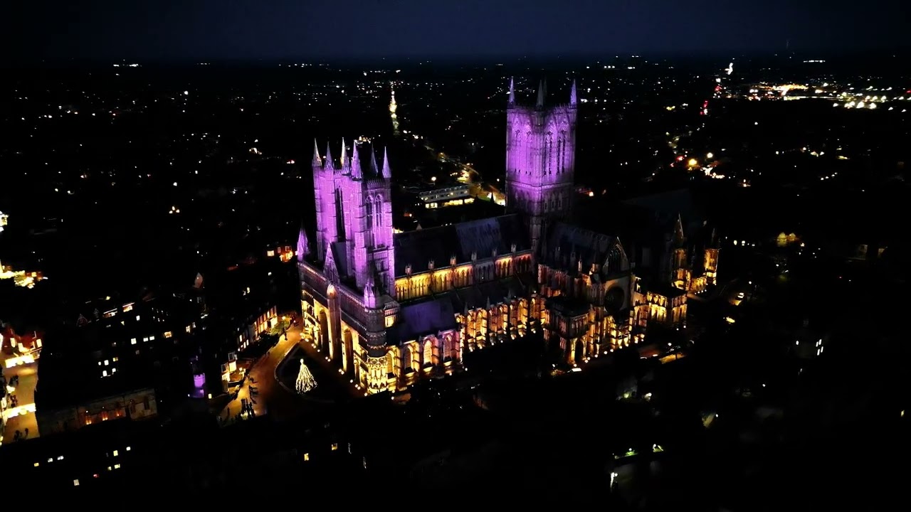 Lincoln cathedral night light