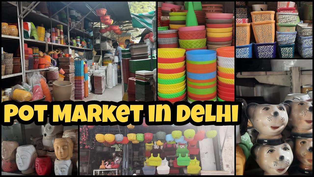 दिल्ली की गमला मार्केट| Pot Market in Delhi| Wide Range of Pots| Ramiya's Gardening
