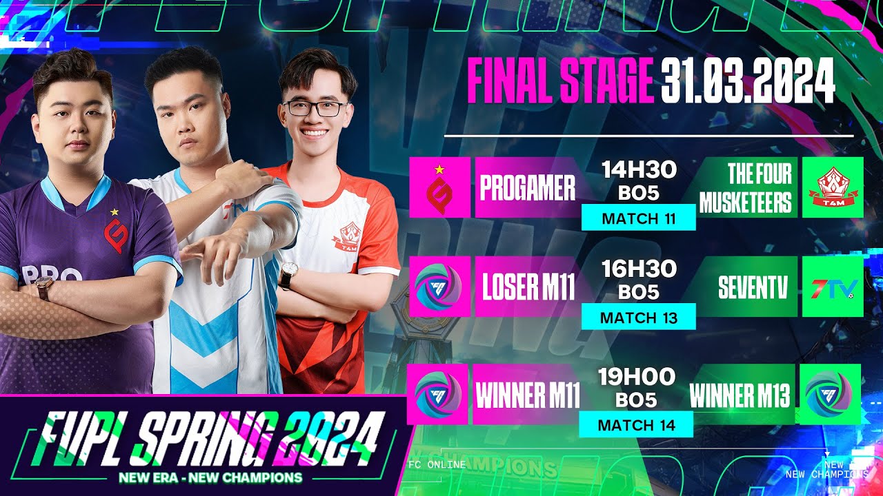 ProGamer, SevenTV hay T4M sẽ l&agrave; T&acirc;n Vương của Kỷ Nguy&ecirc;n Mới? | Chung kết FVPL Spring 2024