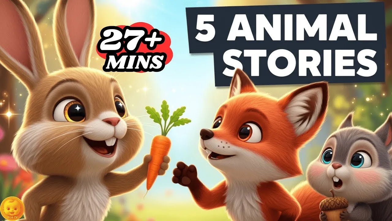 5 Animal Stories for Kids | Secret Garden Fun Bedtime Tales & Gentle Life Lessons 🐿️🐰✨