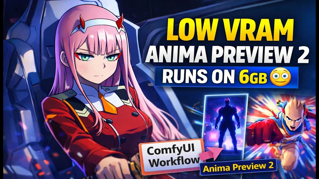 Anima Preview 2 + ComfyUI Workflow (Low VRAM Anime AI Model) | Full Guide & Prompt Tips