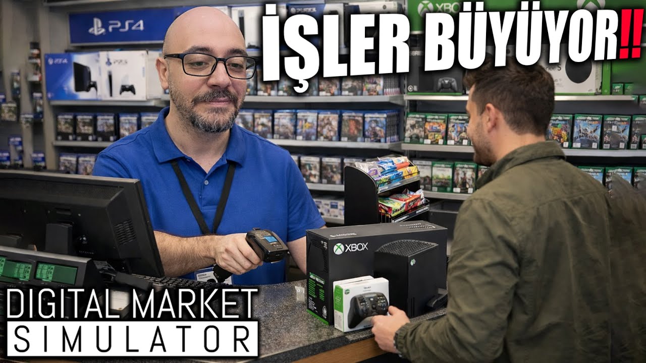 İŞLER BÜYÜYOR !! RAFLARI GENİŞLETTİK // YENİ KONSOLLAR EKİPMANLAR ALDIK | DIGITAL MARKET SIMULATOR !