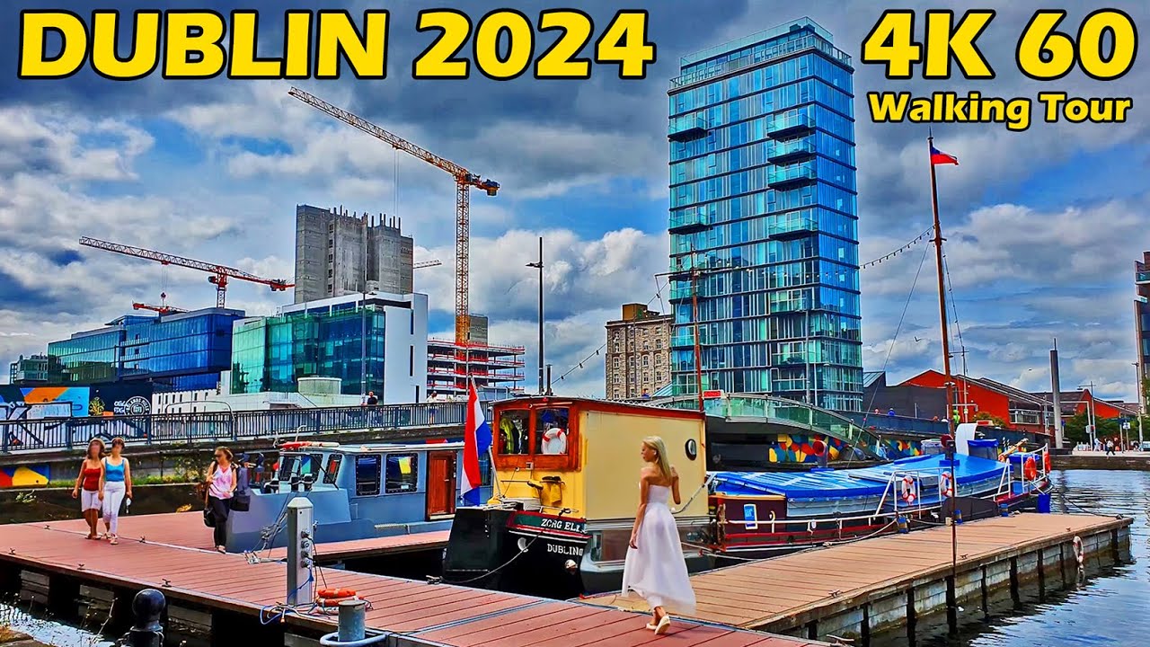 Dublin 4K Walking Tour Ireland 2024