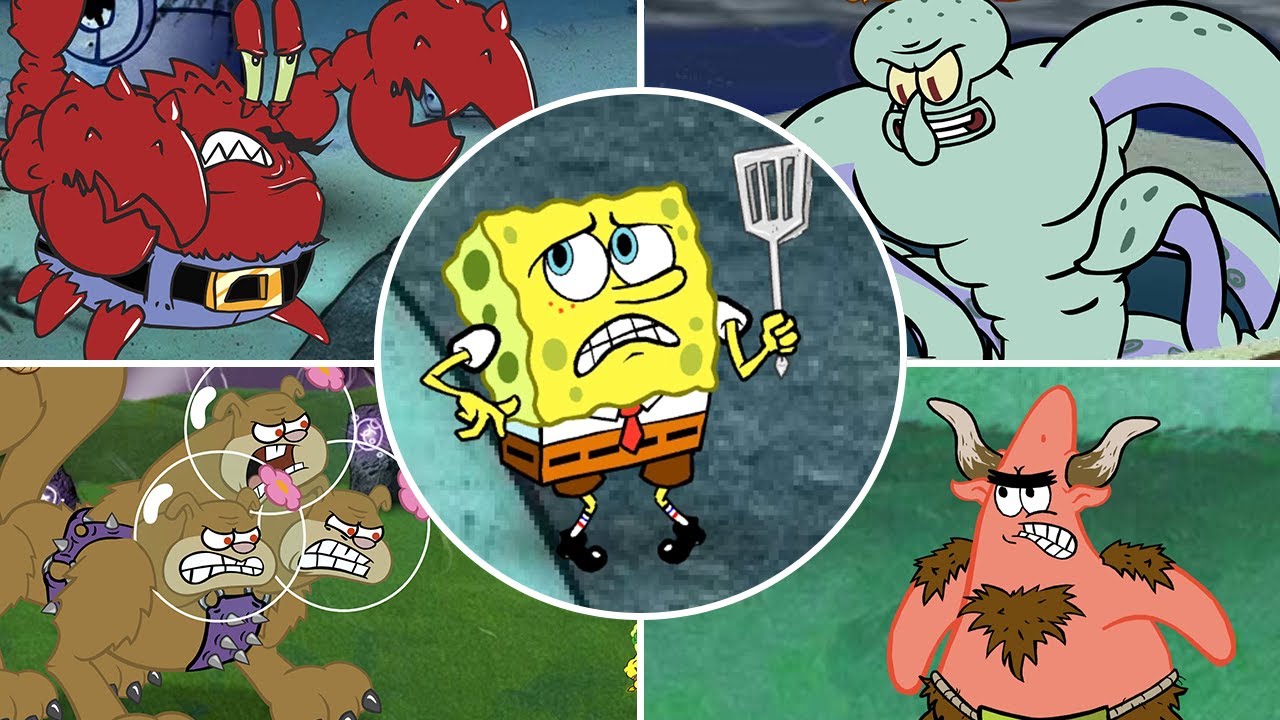 SpongeBob: Clash of Triton - All Bosses & Ending
