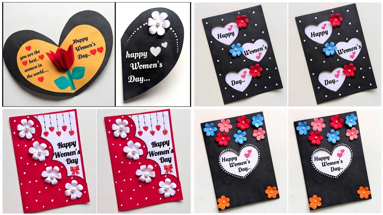 4 best Women's day card ideas 2025 / Happy Women's day greeting card handmade / Card for Mom