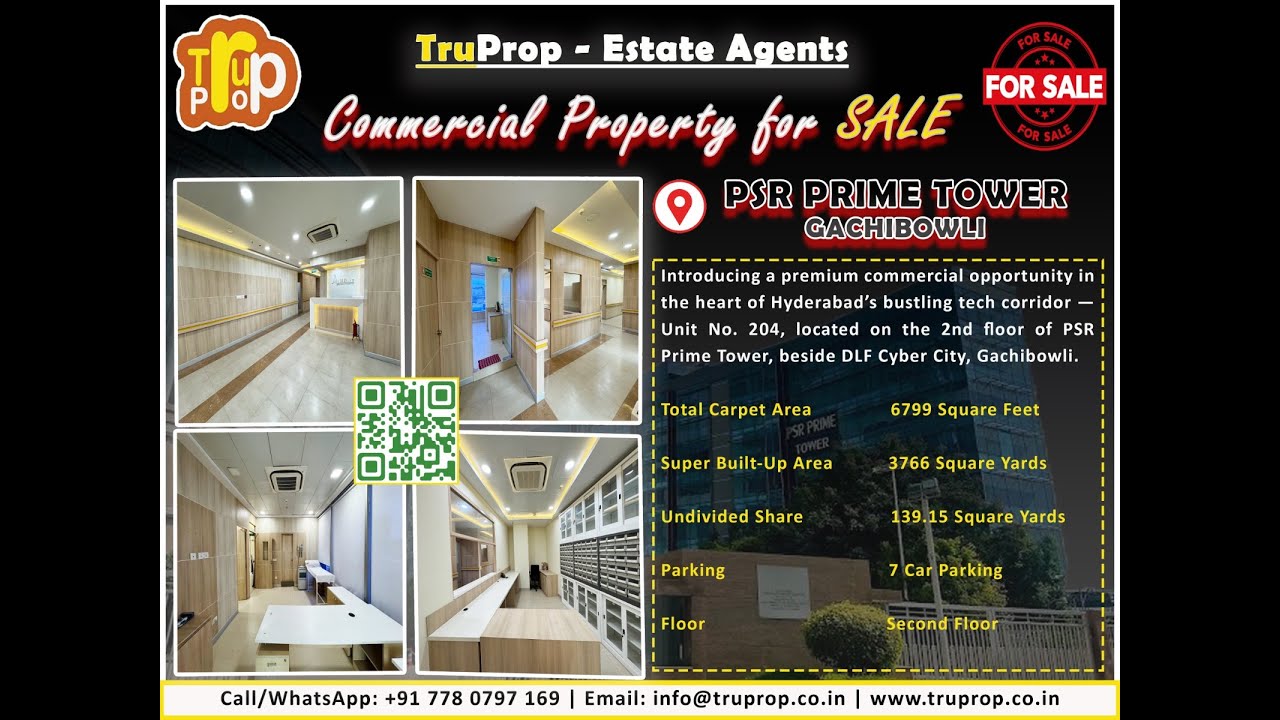 Commercial Property for #sale - PSR Prime #gachibowli