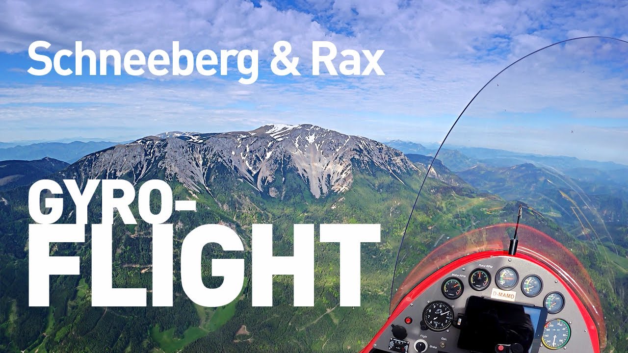 Gyrocopter flight over Schneeberg and Rax