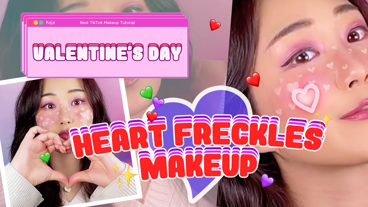 Valentine's Day💕Heart Freckles Makeup💕 Tutorial | Kaja Beauty