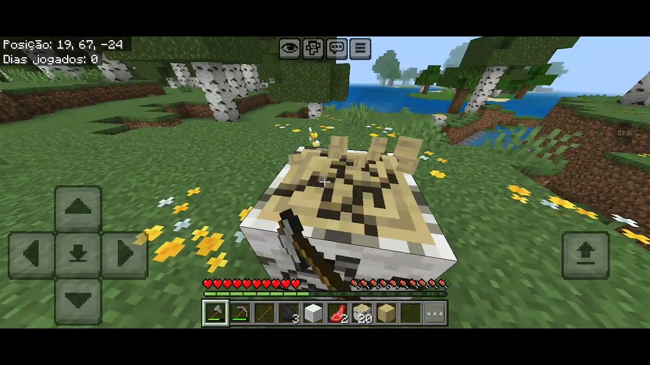PASSEI 100 DIAS NO MINECRAFT BEDROCK...(minha primeira vez jogando) PARTE 1