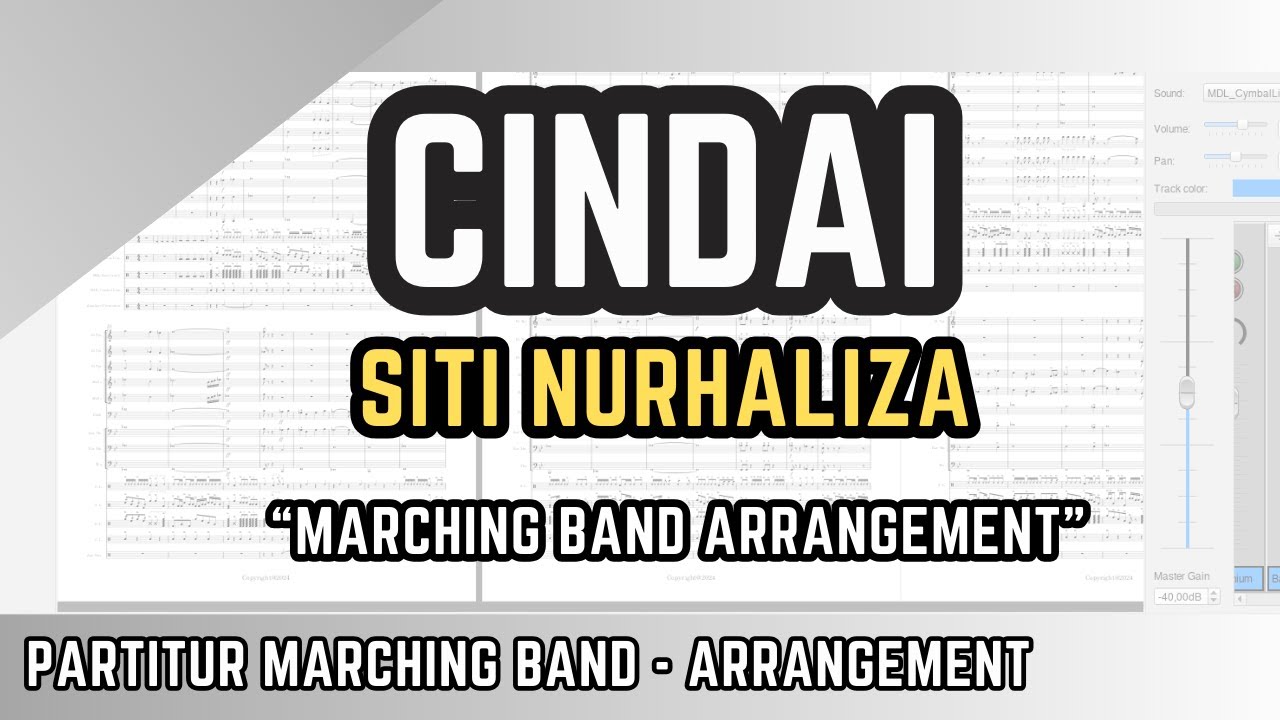 CINDAI - Siti Nurhaliza - Partitur Marching Band - Arrangement