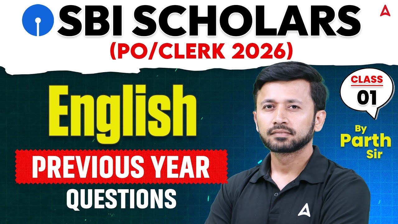 SBI PO 2026 | SBI Clerk 2026 | English Previous Year Questions #1 | By Parth Krishan Upadhyay