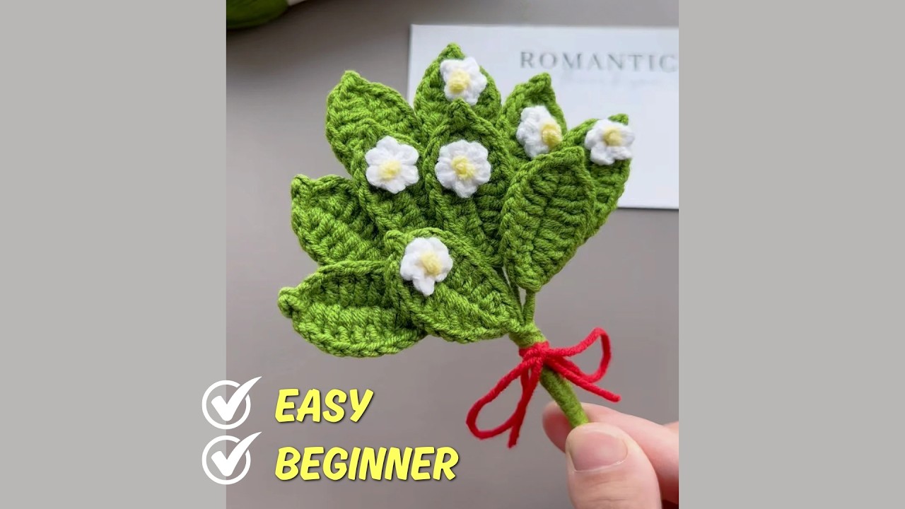 How to Crochet a Leaves Bouquet 🍃 Easy Beginner Tutorial