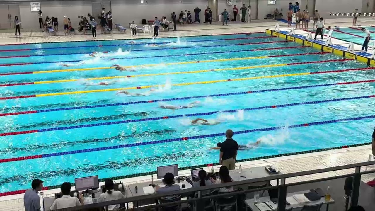 学生選手冬季公認記録会 男子200m自由形タイム決勝 8組1レーン 中谷