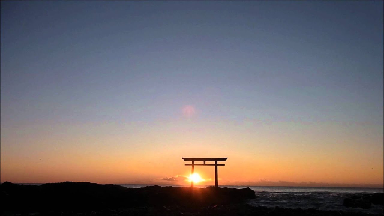 大洗海岸の日の出120107