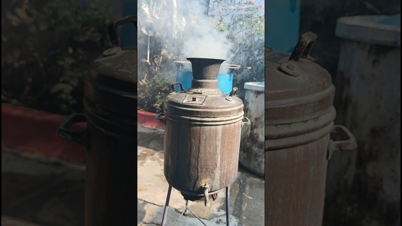 Copper Boiler for hot water | Traditional heater#ytshorts #hotwater