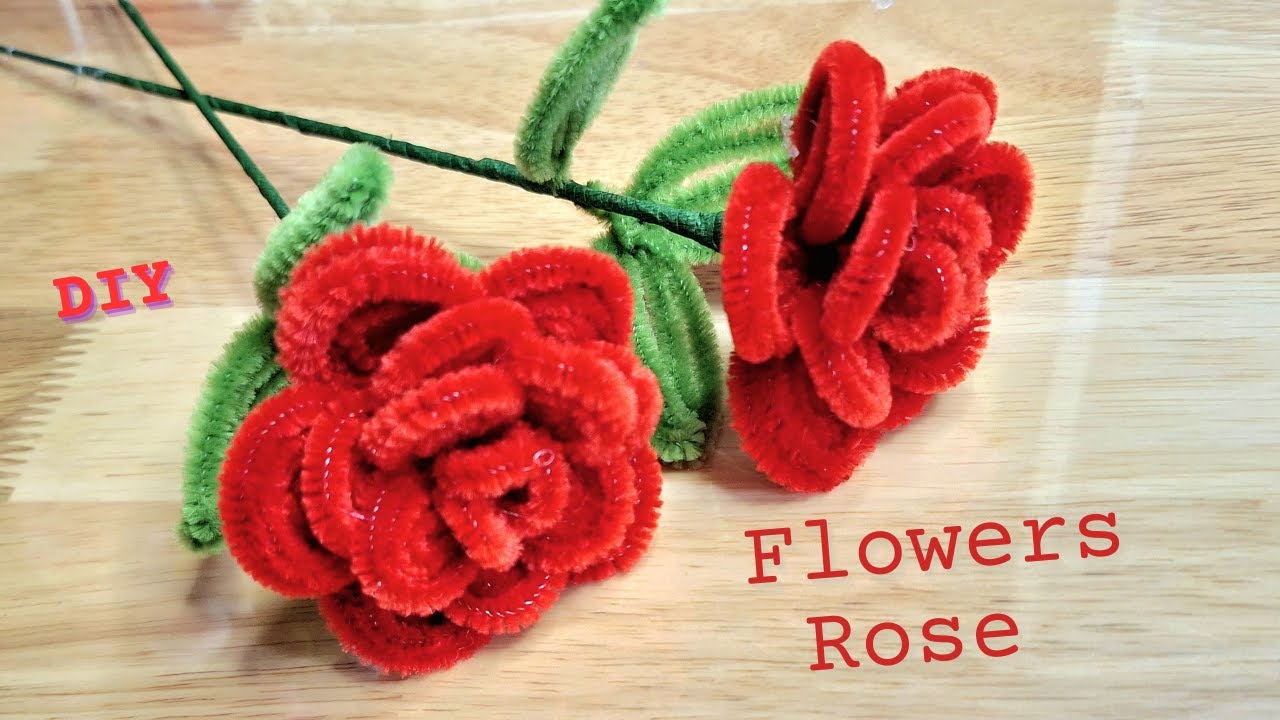 DIY | How to Make Pipe Cleaner Flower Rose - Easy Pipe Cleaner Rose Tutorial 🌹