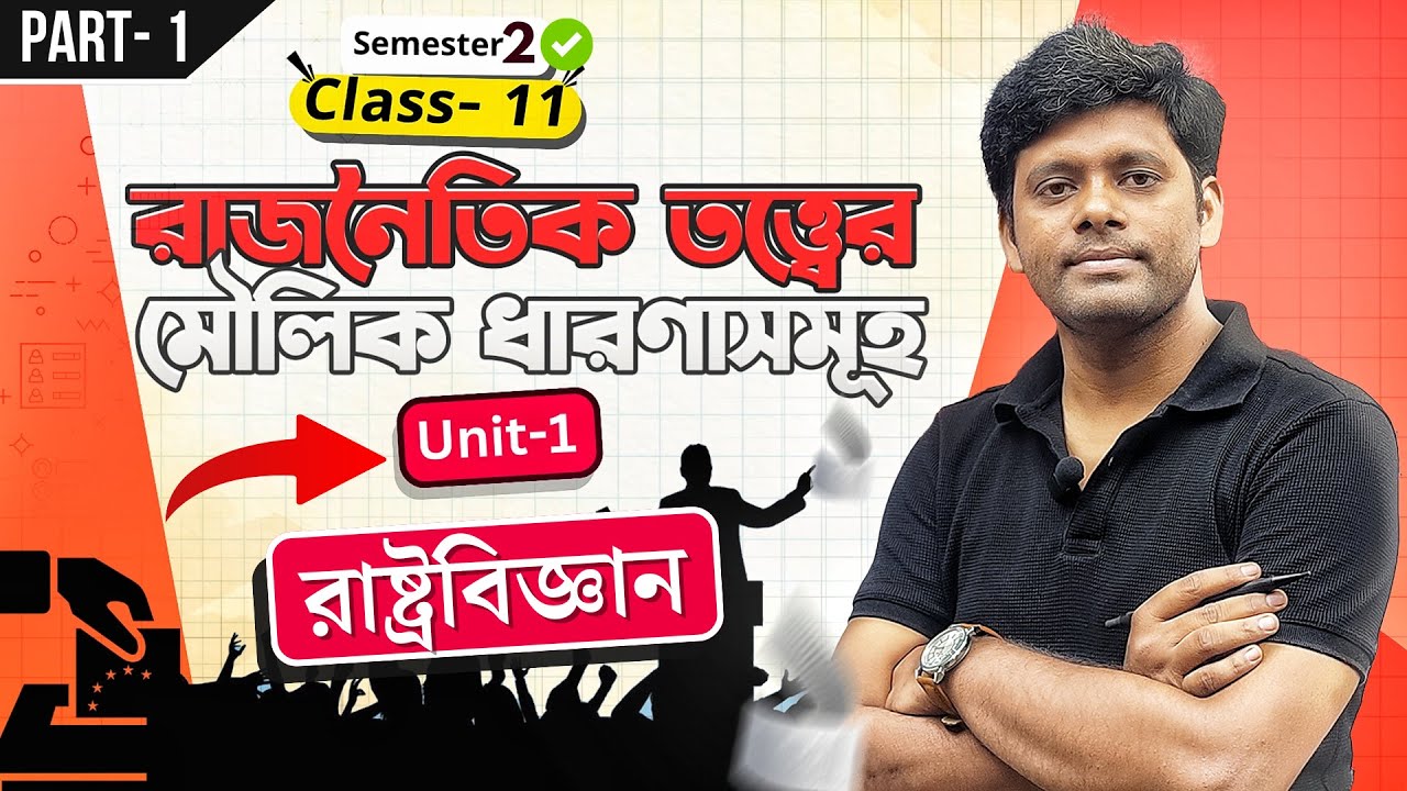 রাজনৈতিক তত্ত্বের মৌলিক ধারণা সমূহ | Unit 1 | Semester 2 | Political Science | Class 11 | elit
