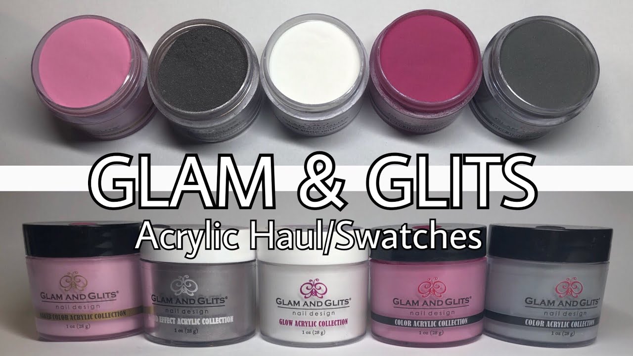 GLAM & GLITS | colour acrylic swatches
