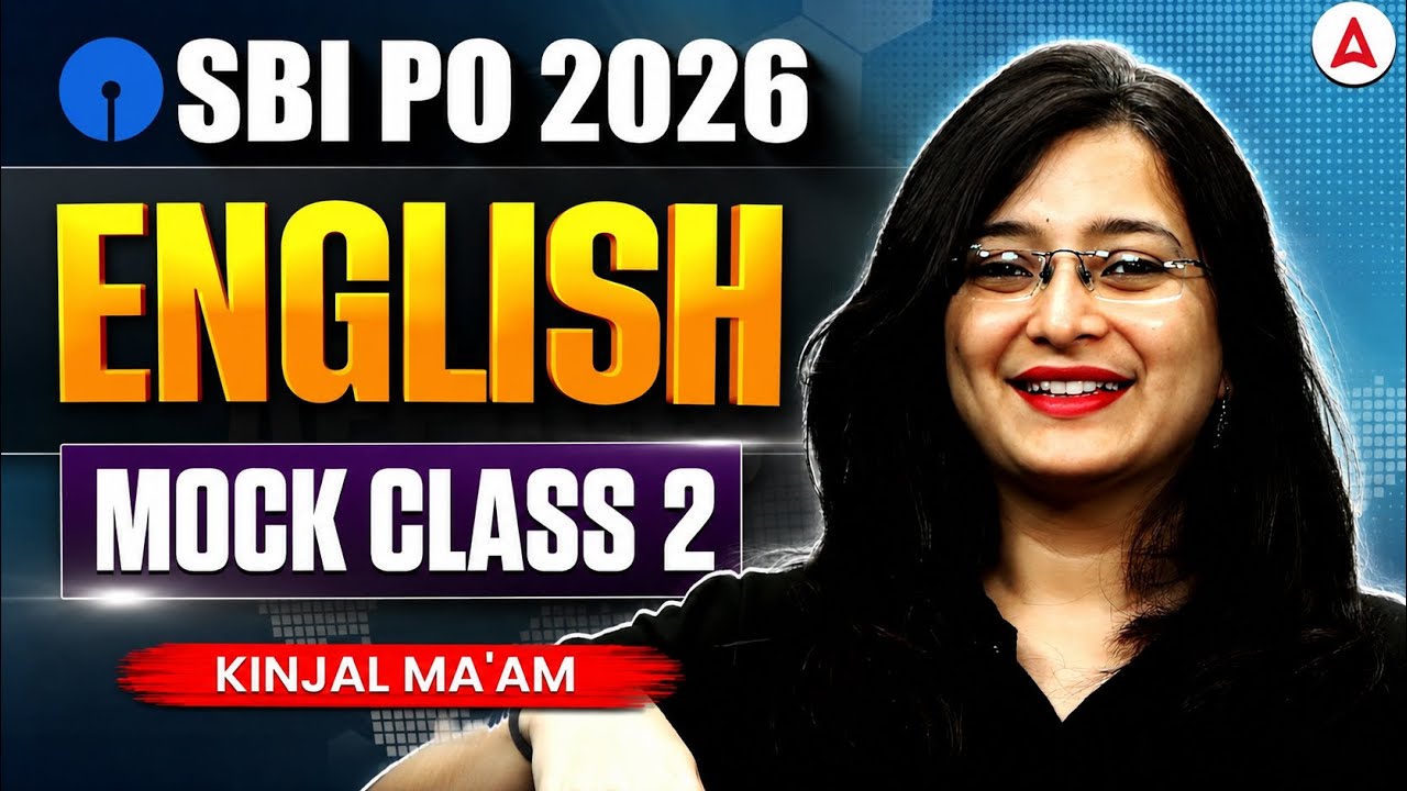 SBI PO 2026 English | SBI PO 2026 English Mock Test 2 | Expected Paper by Kinjal Ma'am
