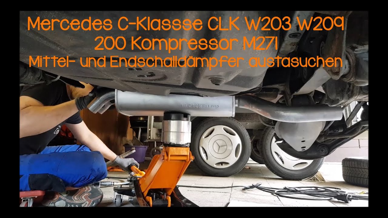 Mercedes C Klasse / CLK 200 Kompressor Mittel und Endschalldämpfer