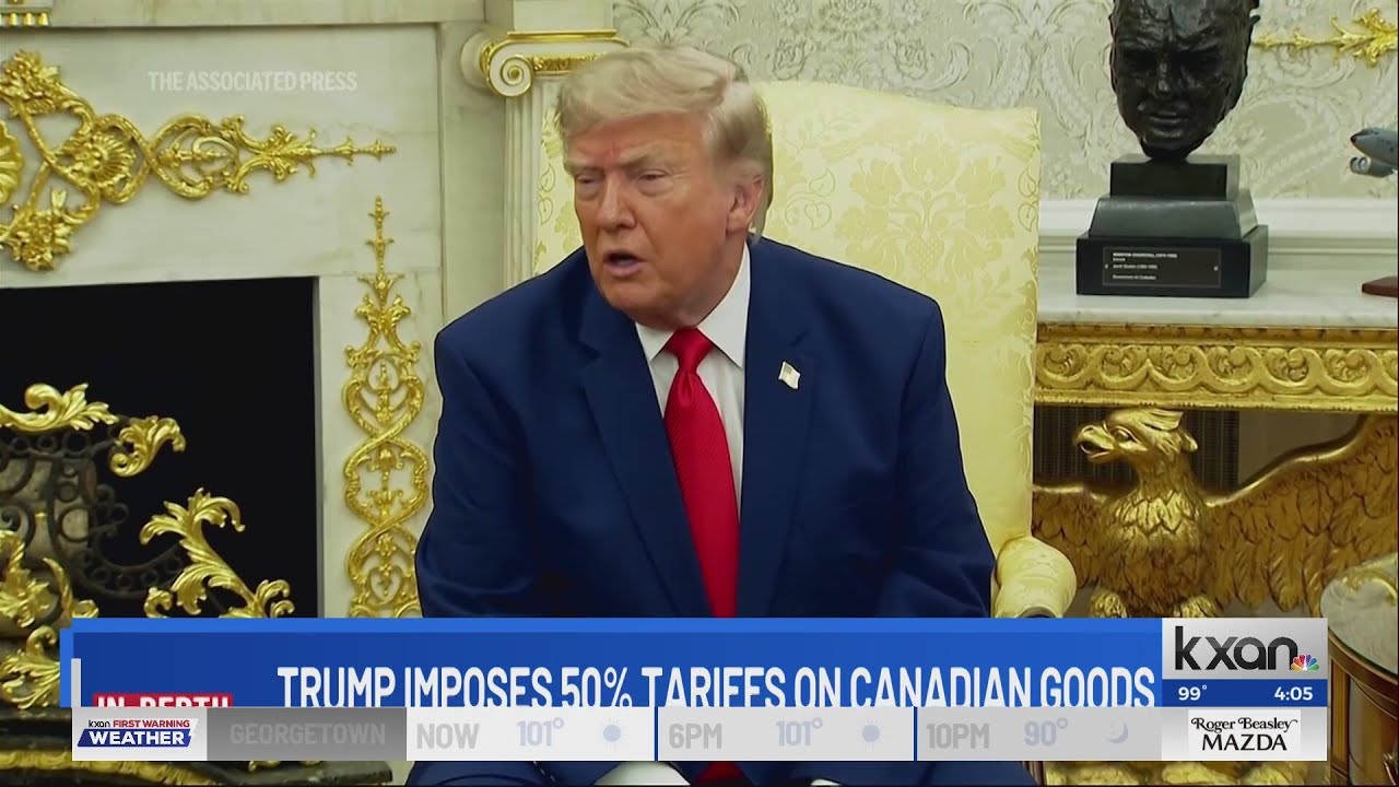 Президент Трамп вводит 50% пошлину на канадские товары