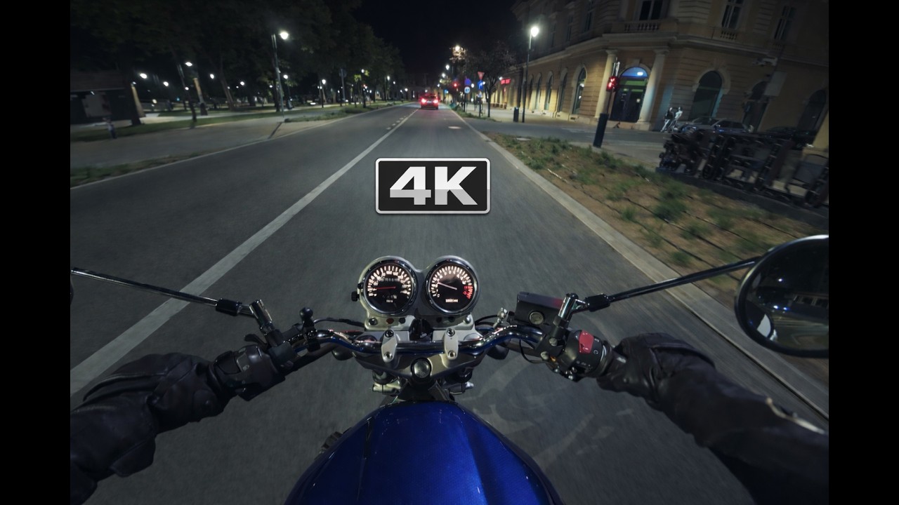 SUZUKI GS 500 - Chill Night Ride | DJI OSMO Action 4 [4K]