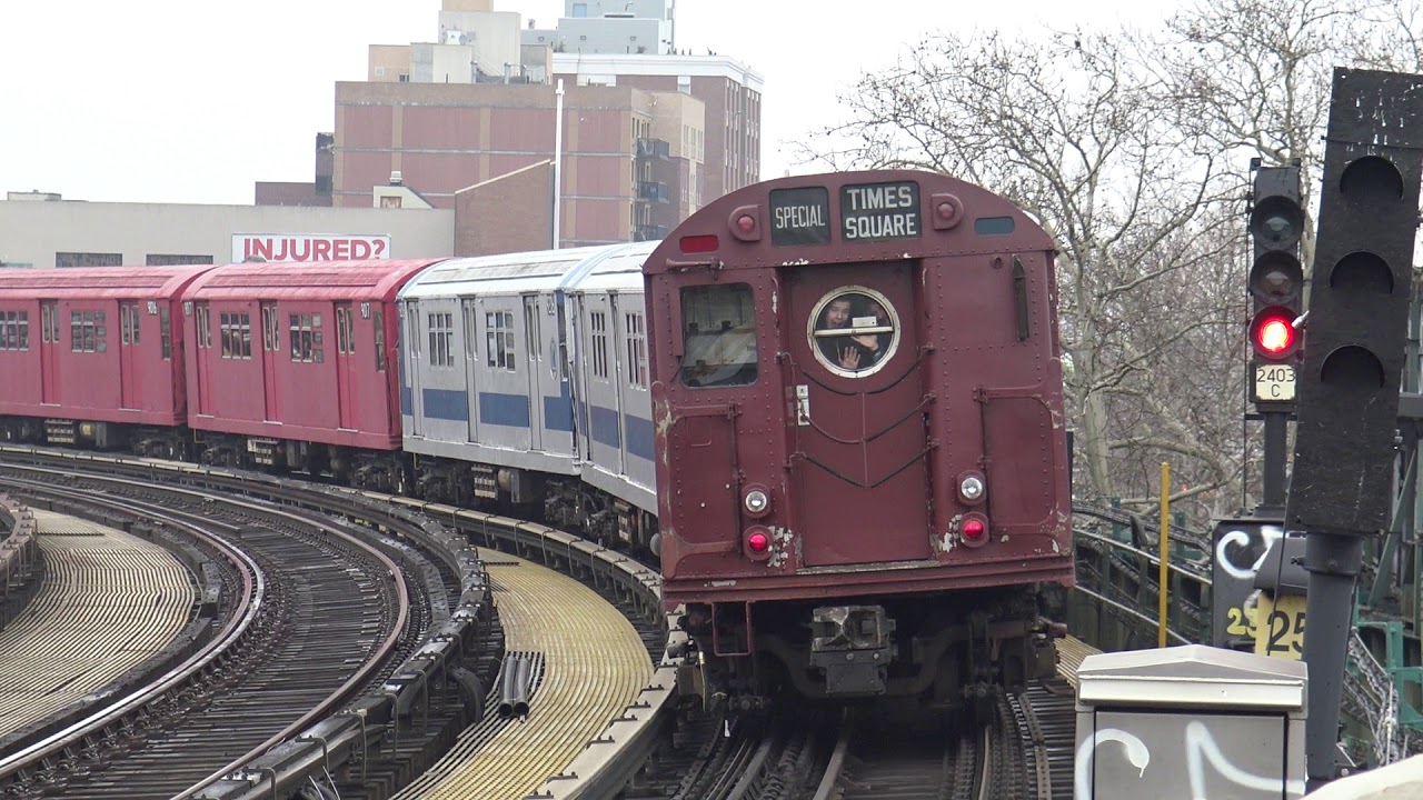 [HD] IRT Special: Train Of Many Colors R36WF/R33WF/R33ML/R17 Bypassing 46th St