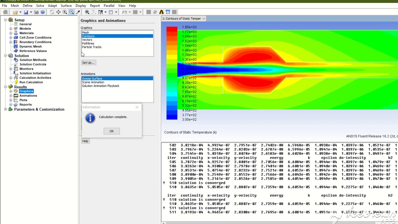 Combustion of Hydrogen - Air Mixture using Fluent - Part 5