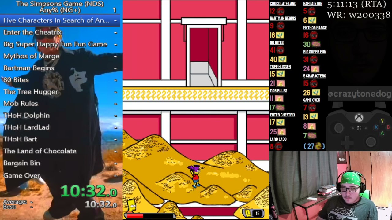 Simpsons Game DS Any% NG+ 1:26:28 [Former World Record]