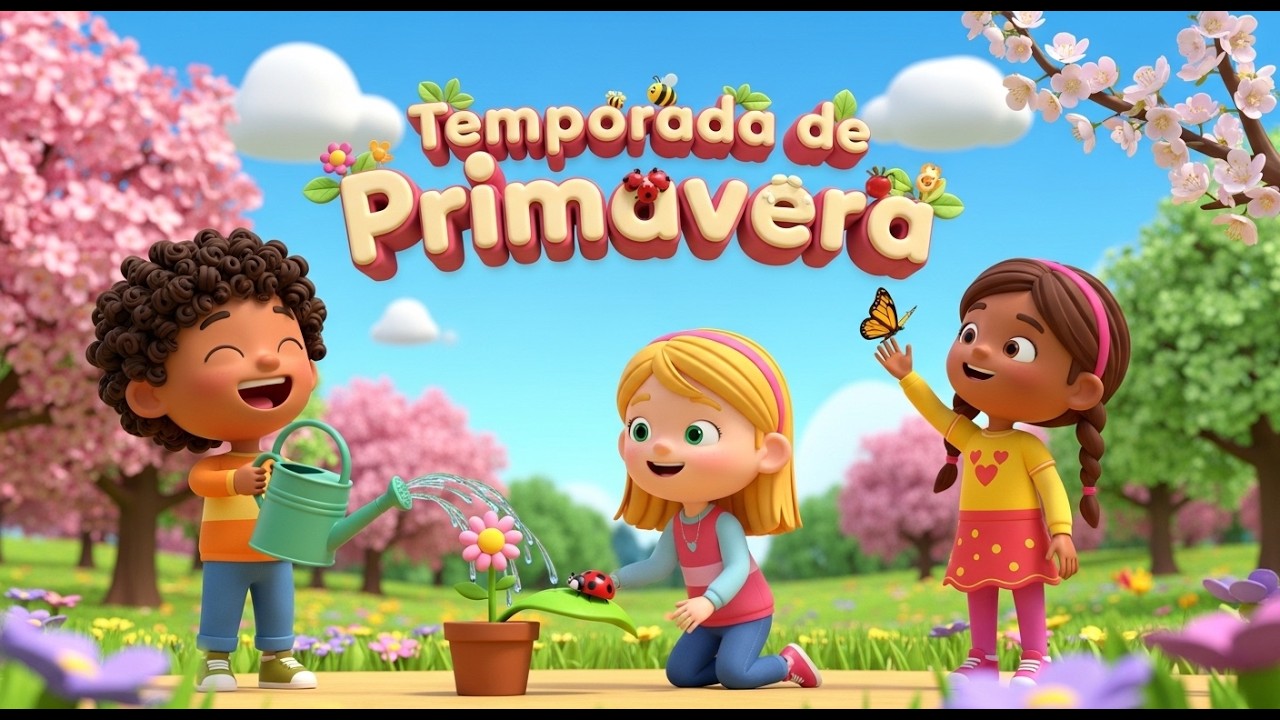 ¡Bienvenida Primavera Brillante! 🌷☀️ | Canción Infantil de Primavera 🌼💖 | Música Alegre para Niños 👶