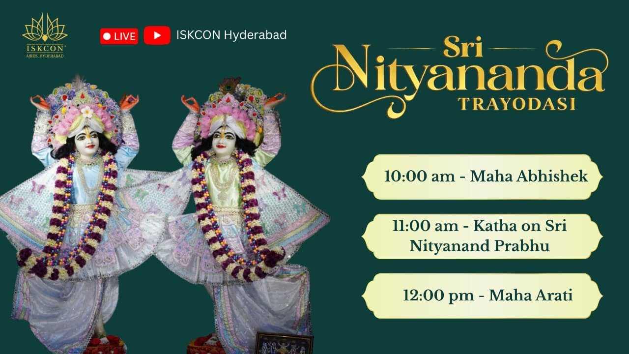 Maha Abhishek of Lord Nityānanda Prabhu | 31-01-2026 | ISKCON Abids Hyderabad