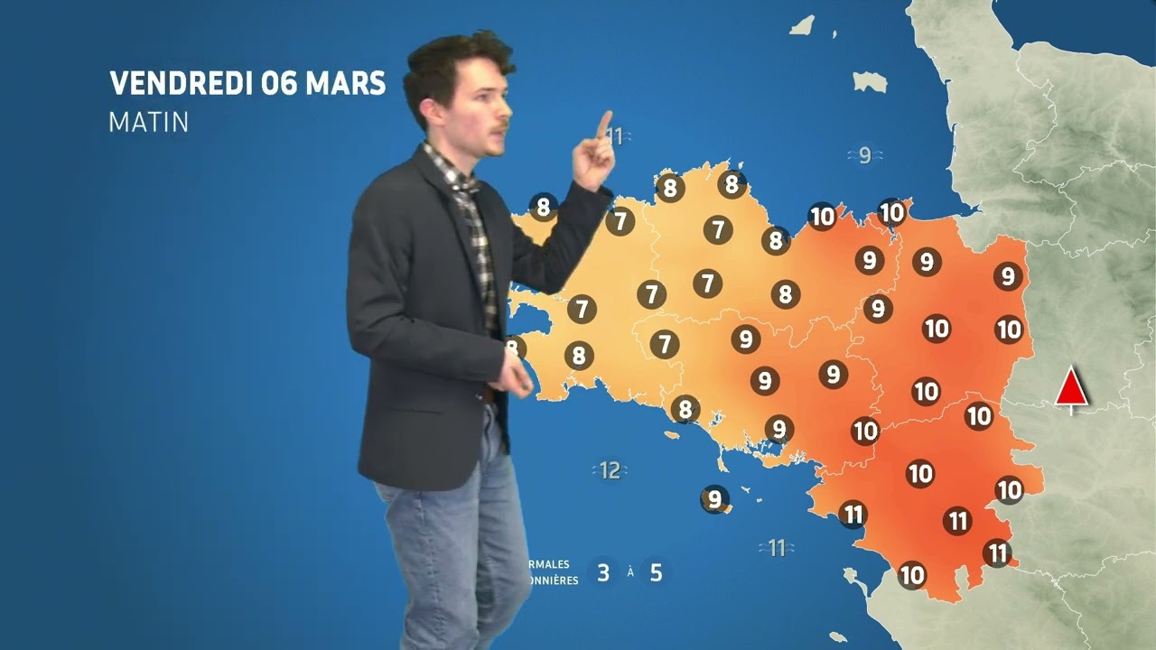 Bulletin météo pour le vendredi 6 mars 2026
