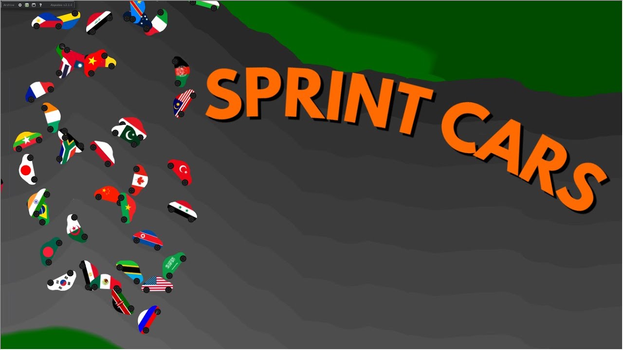 Sprint Car Race in Algodoo