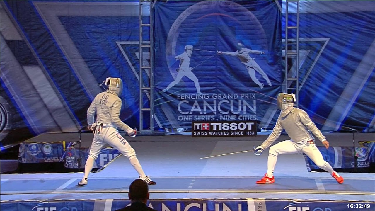 2018 M S Individual Cancun MEX GP Semifinal 02 podium GU KOR vs SZILAGYI HUN