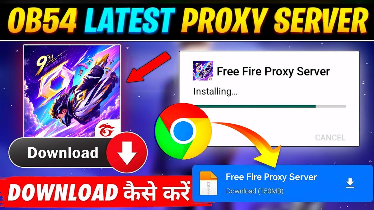 HOW TO DOWNLOAD PROXY SERVER IN FREE FIRE, HOW TO USE PROXY SERVER IN FREE FIRE, VIP PROXY SERVER