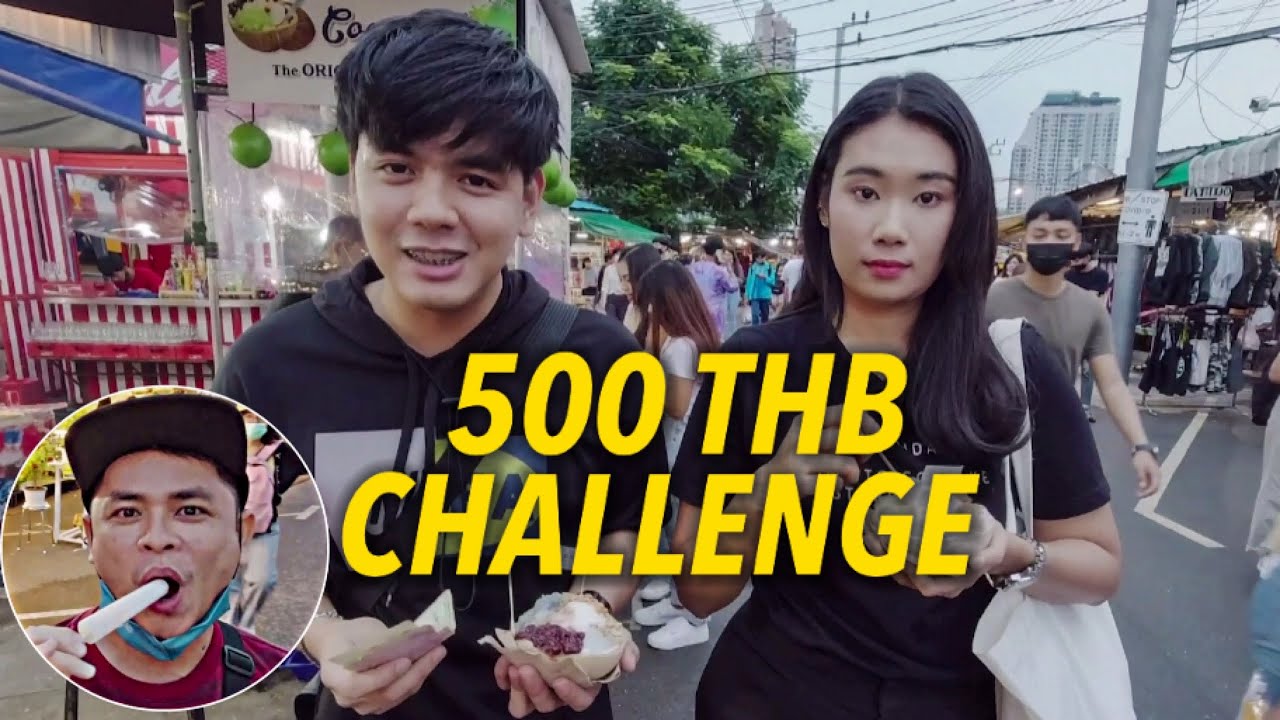 500 BAHT CHALLENGE with this Thai Lady! Food Trip in Chatujak Market | EatwithHans Ep15