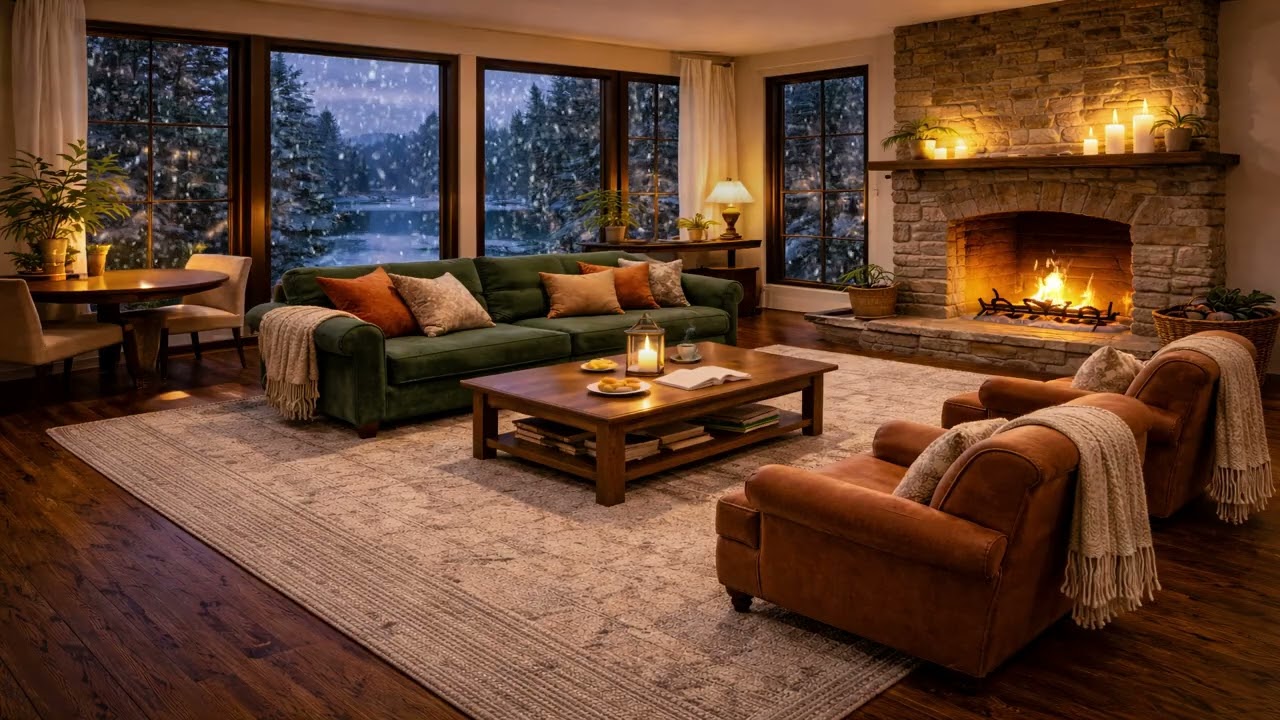 Soothing Music Featuring Traditional Jazz Piano Fire 🎵 Deep Comfort And Relaxation 🎄 relaxing music
