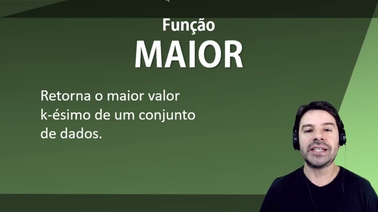 Função MAIOR no Excel