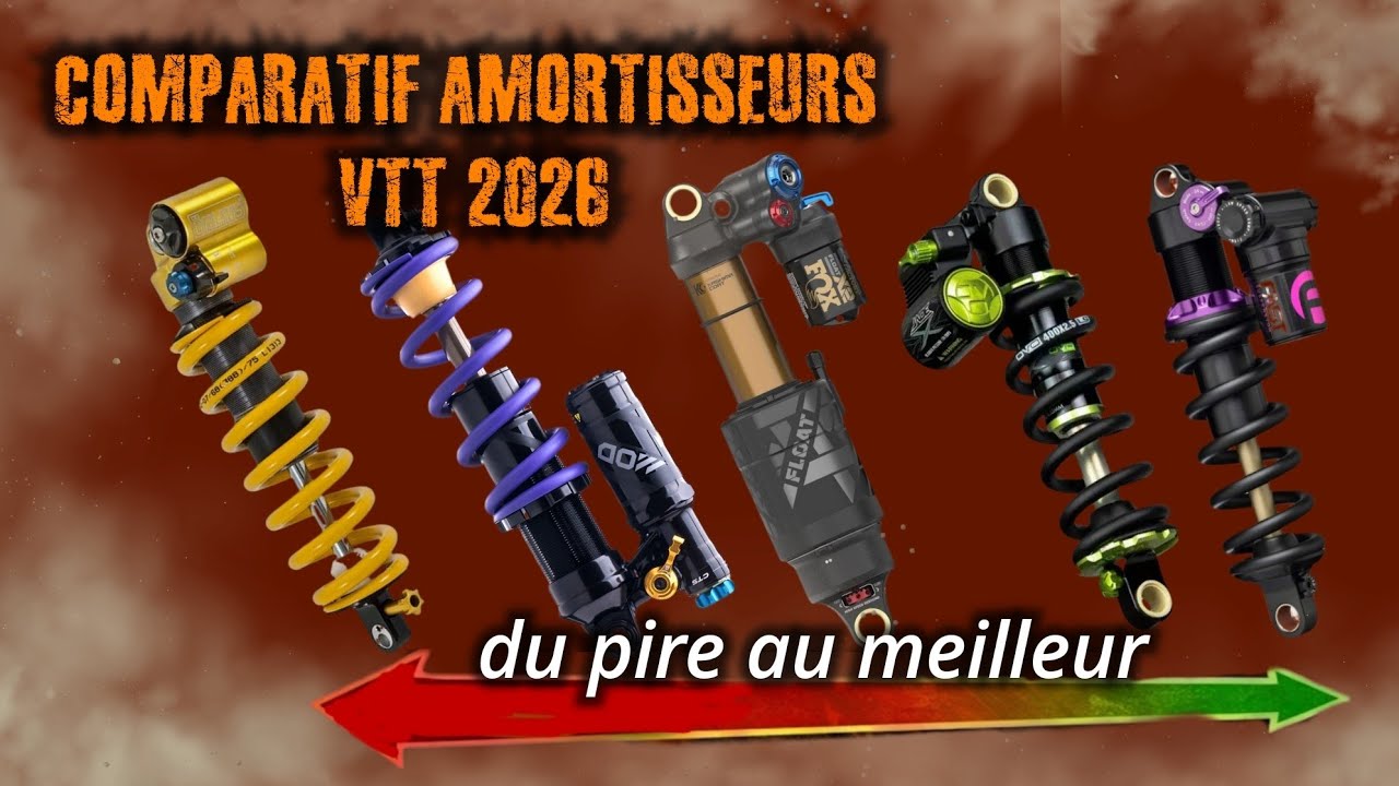 Comparatif des amortisseurs VTT pour enduro ou DH. Lequel est le meilleur en 2026 ?