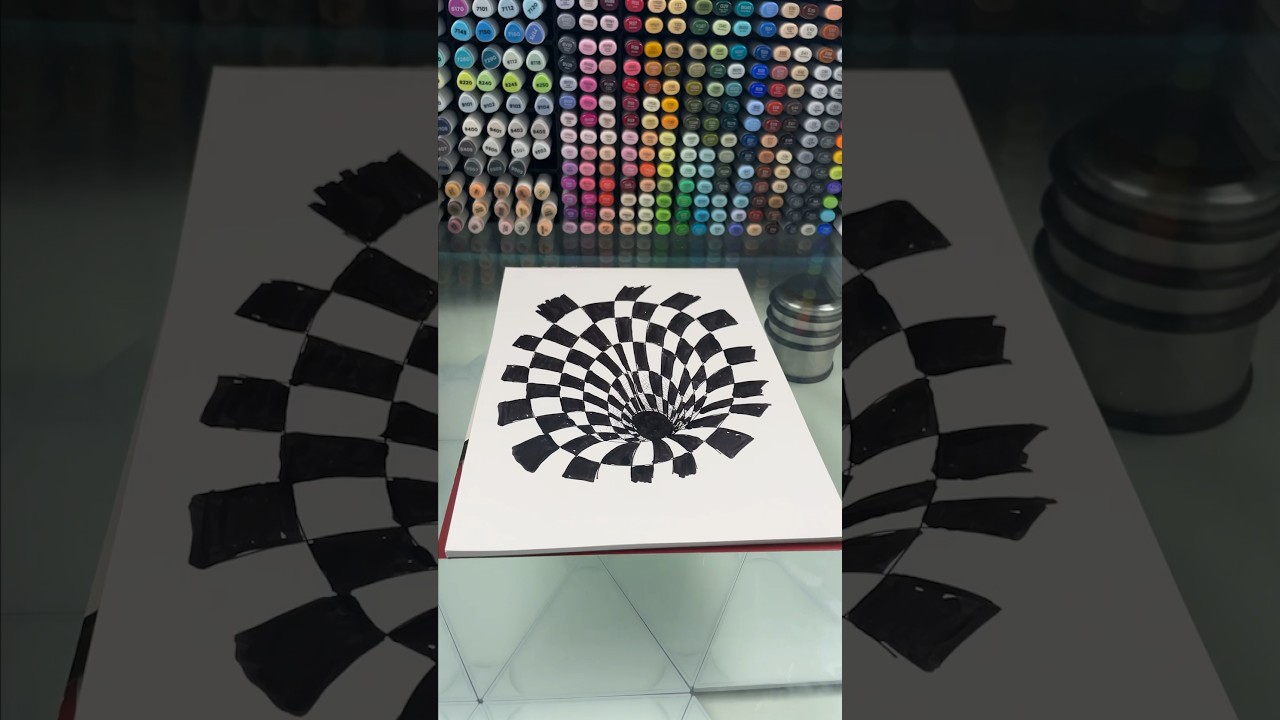 #dessinfacile en #illusionoptique 😁 #tutodessin #dessin #opticalillusion