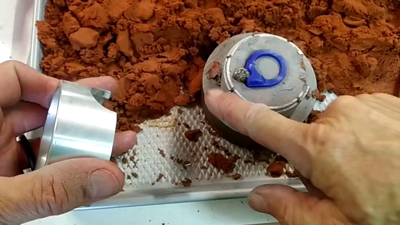 Red Clay Casting - Stone in Place - Prepping the Flask - Step One