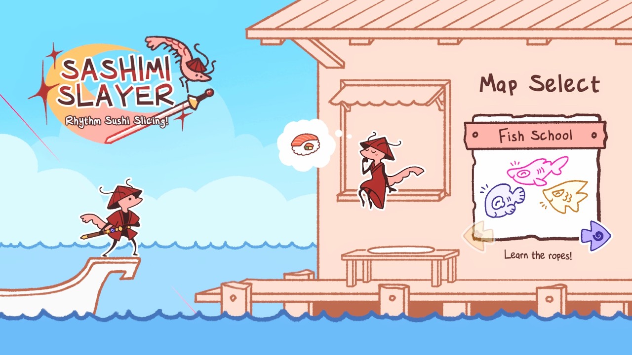 カジュアルなアーケードリズムゲーム‼『Sashimi Slayer』サシミスレイヤー