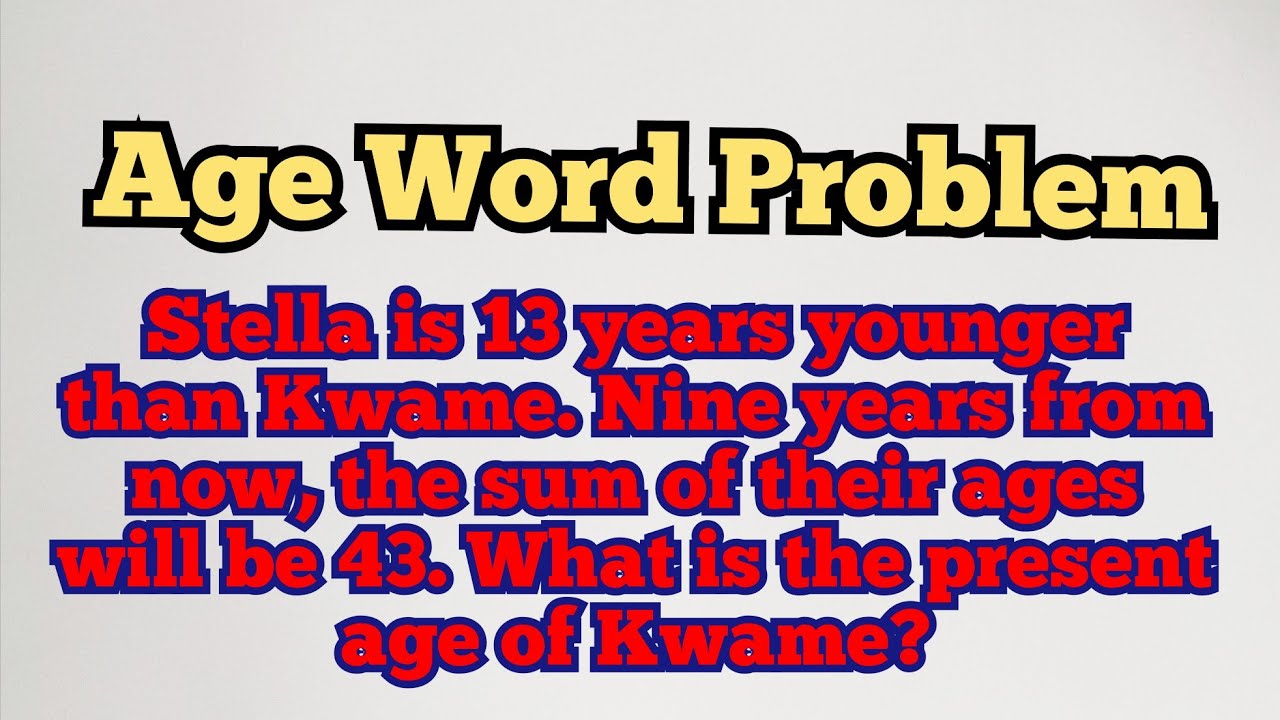 Age Word Problems| Trick concept and Formula | Detailed