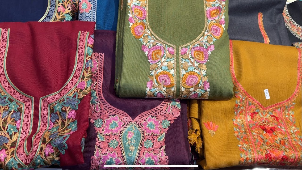 Flat sale on kashmiri handwork pashmina design• Heavy emb. Coll•Shipping 🆓• WhatsApp 9027045952 👈🏻