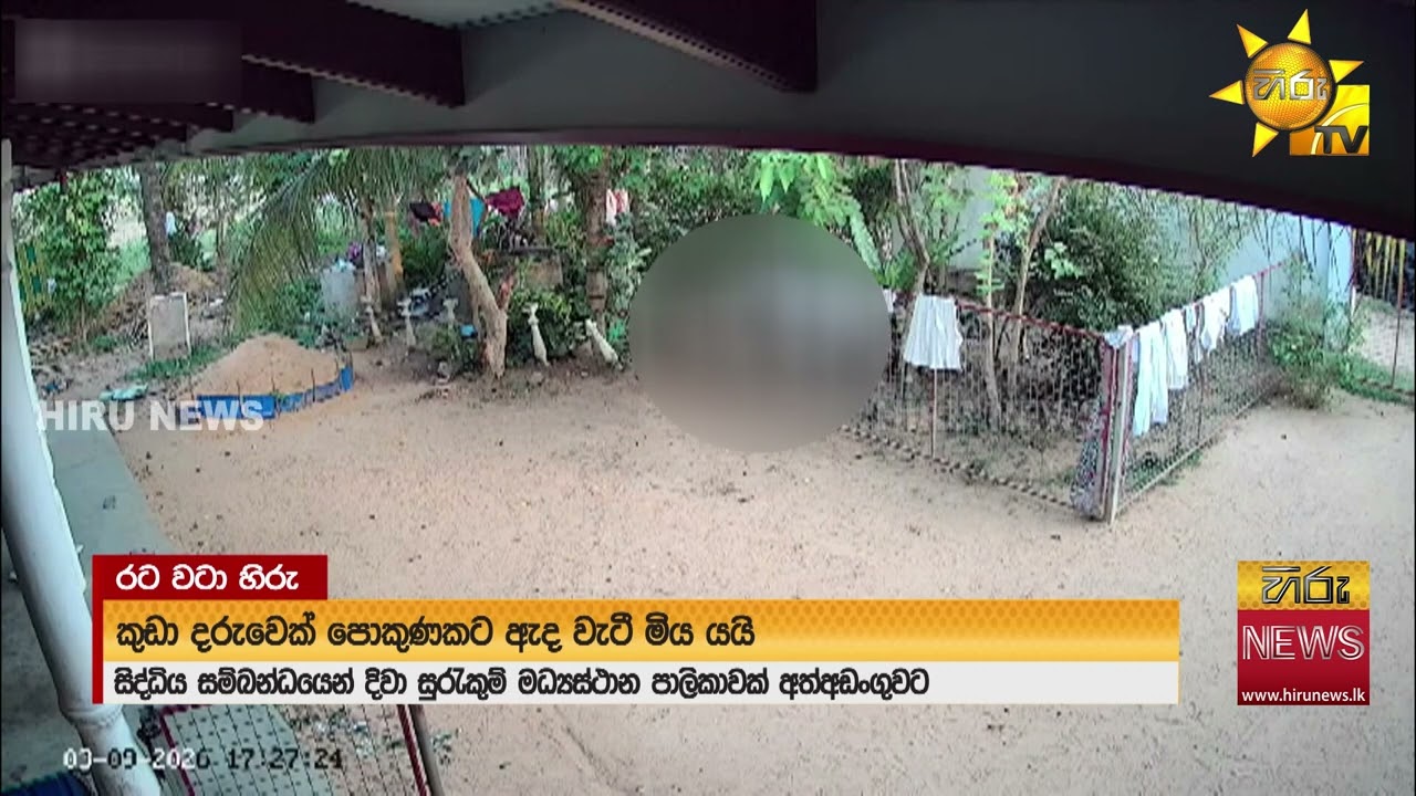 ඩේ කෙයාර් එකේ පොකුණට බිලි වූ පැංචාCCTV කැමරාවේ සටහන් වූ සංවේදී දසුන - Hiru News