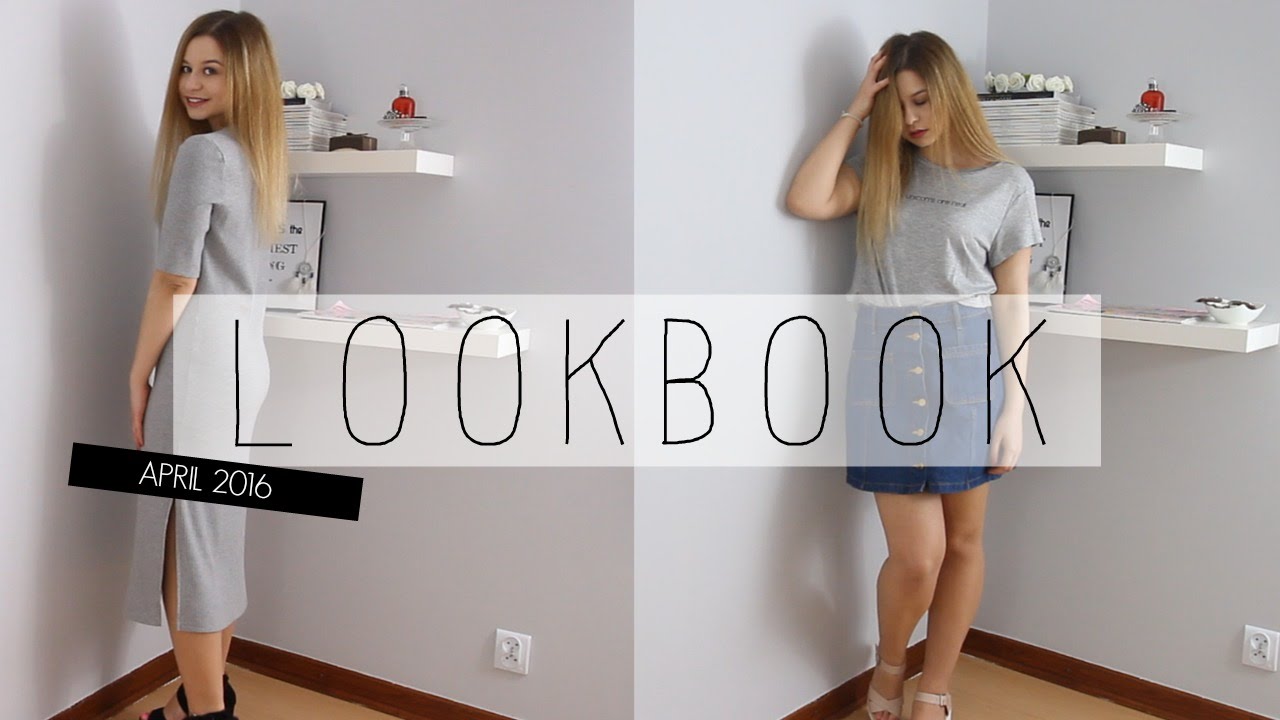 MINI LOOKBOOK KWIECIEŃ ♥ | szara sukienka i dżinsowa spódniczka