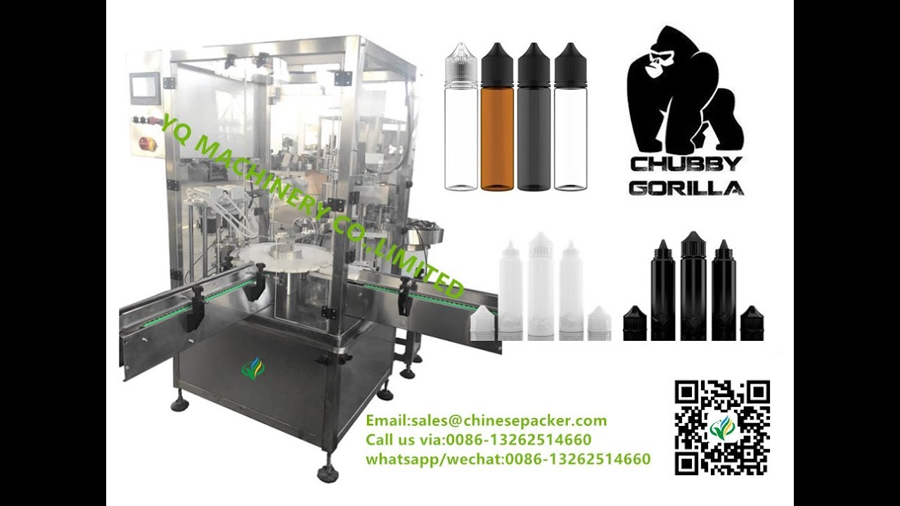 10ml chubby gorilla bottle piston filling and capping machine  PET Unicorn Bottles Tightener