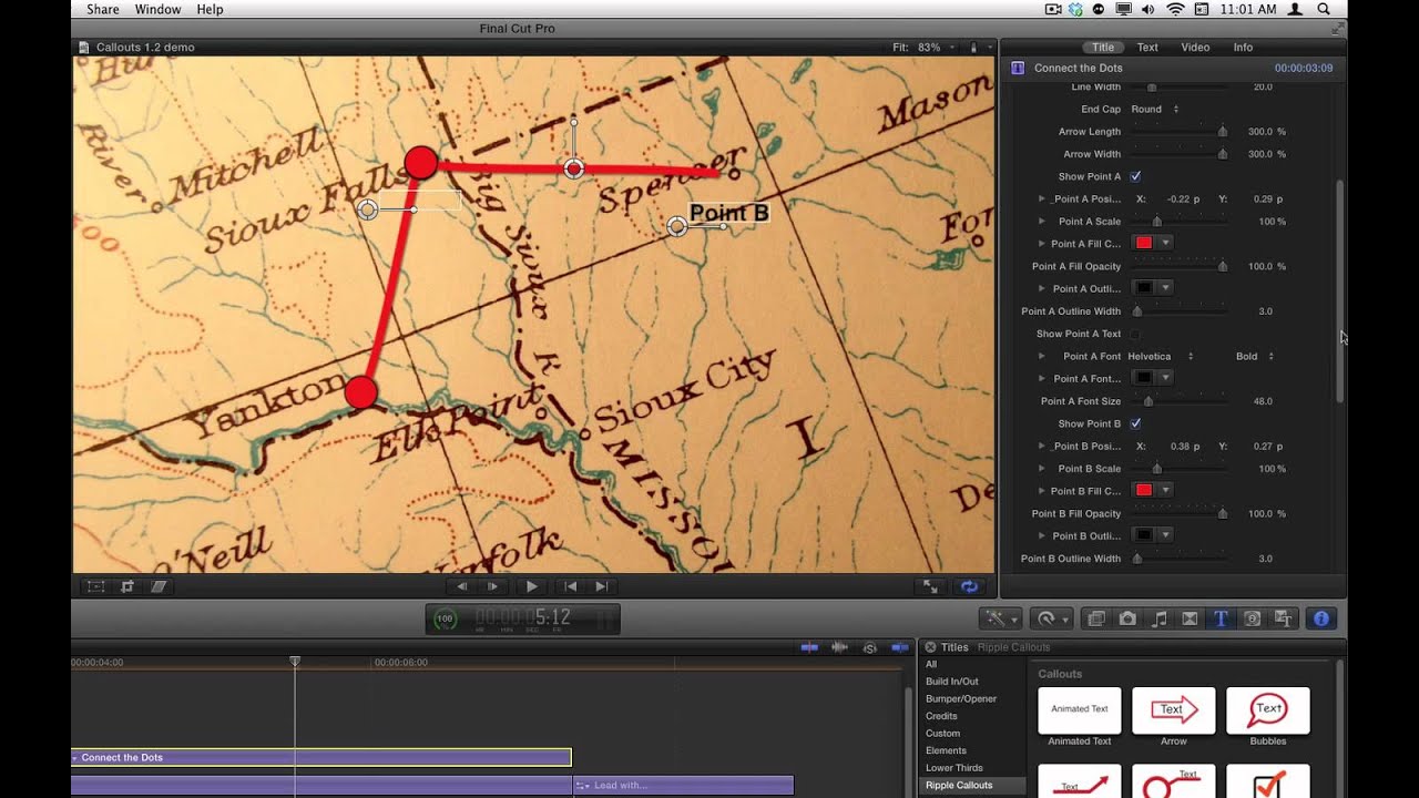 Indiana Jones Travel Maps in Final Cut Pro X