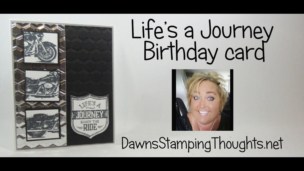 Life's a Journey Motorcycle Birthday card